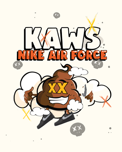 air force 1 sky high x KAWS